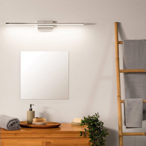 Applique Murale Barre LED Salle de Bain en Métal Chrome Rod