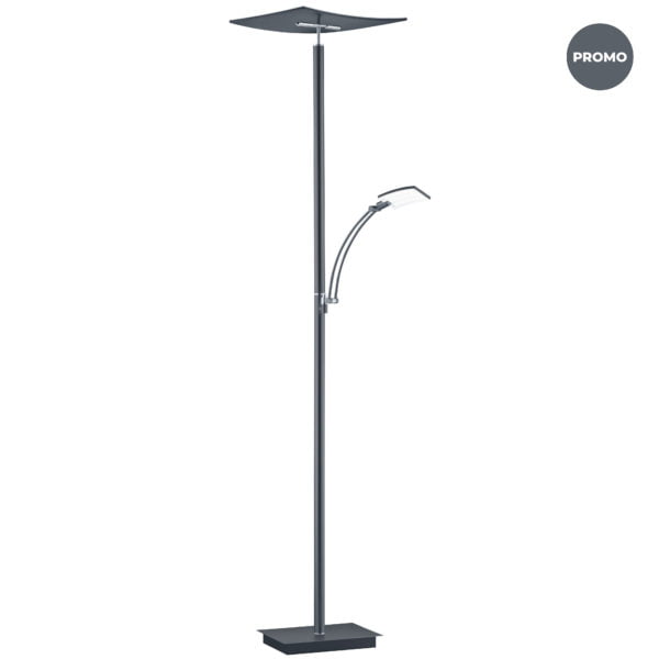 Lampadaire design LED MODENA en métal gris anthracite Lampadaire design LED MODENA en métal gris anthracite