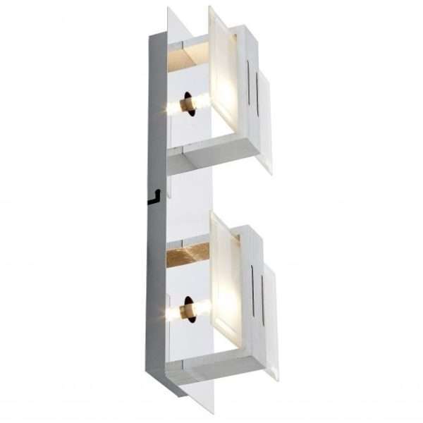 Applique murale TWISTER en métal chrome et aluminium brossé Applique murale TWISTER en métal chrome et aluminium brossé