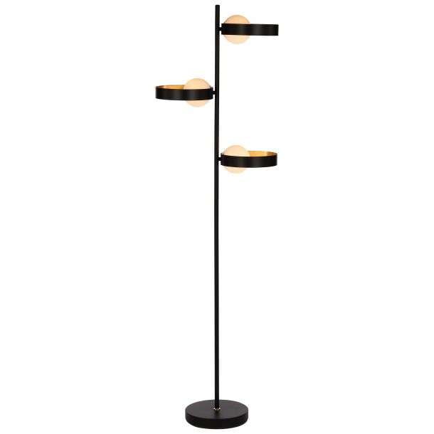 Lampadaire NICCI en métal noir intérieur doré
