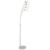 Lampadaire orientable OSLO argenté et blanc et métal et verre
