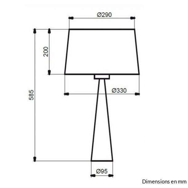 Lampe TOTEM blanche en métal – Image 2