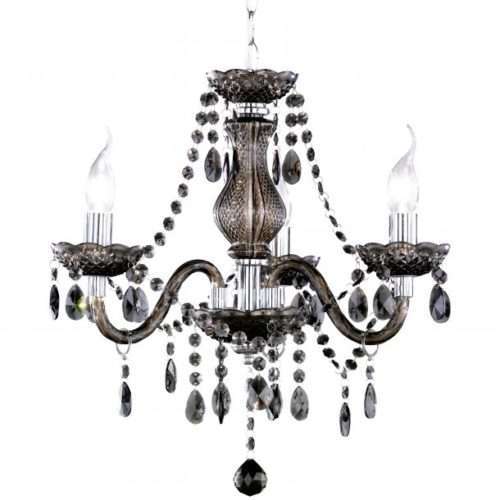 Lustre pampilles baroque ELEONORE en acrylique noir Lustre pampilles baroque ELEONORE en acrylique noir