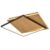 Plafonnier LED GRAFIC (L68cm) en métal effet bois et aluminium noir