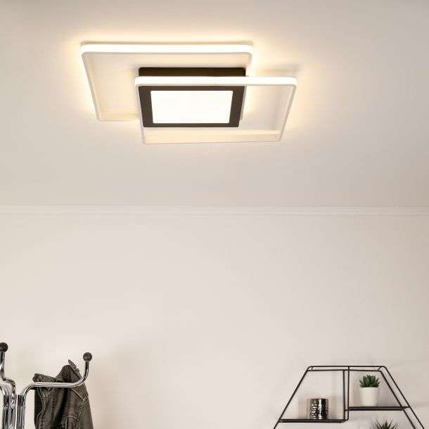 Plafonnier LINES (40W) en aluminium noir et plastique blanc – Image 2