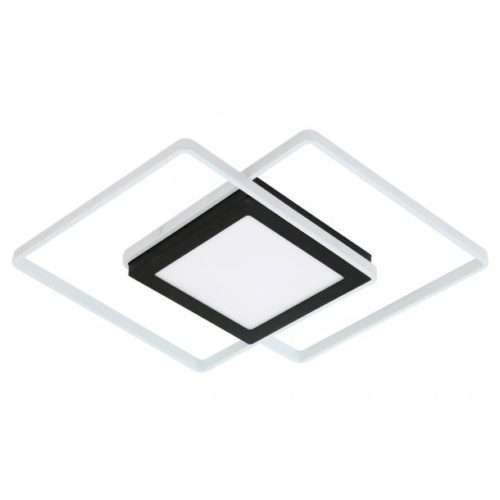 Plafonnier LINES (40W) en aluminium noir et plastique blanc