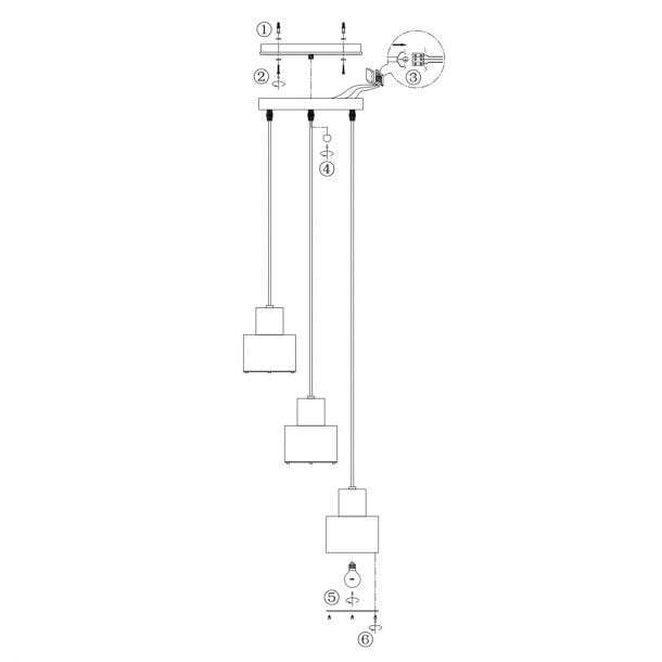 Suspension cascade LANCA en métal couleur laiton antique – Image 6