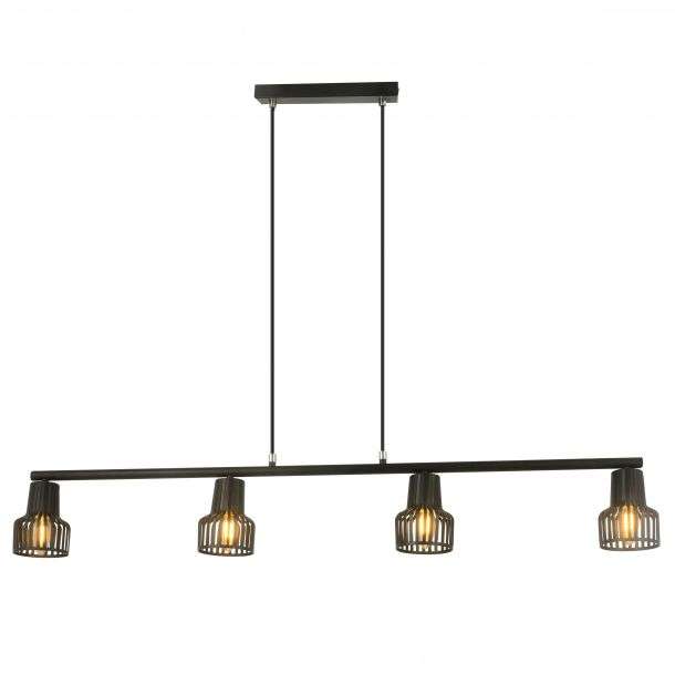 Suspension design HOBART noire en métal