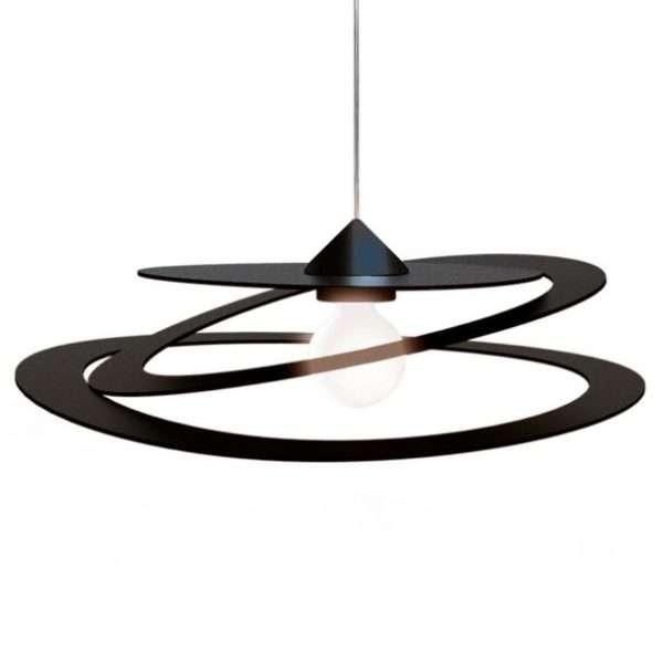 Suspension DILATE (D80cm) en métal noir