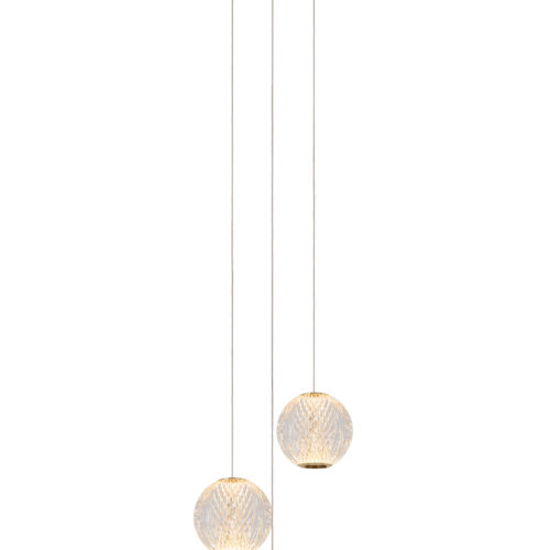 Suspension Lucide dim Cintra 3×4.7w (2700k) 25cm,transparent