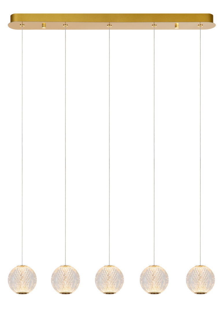 Suspension barre Lucide dim Cintra 5x4.7w (2700k) 84cm,trans