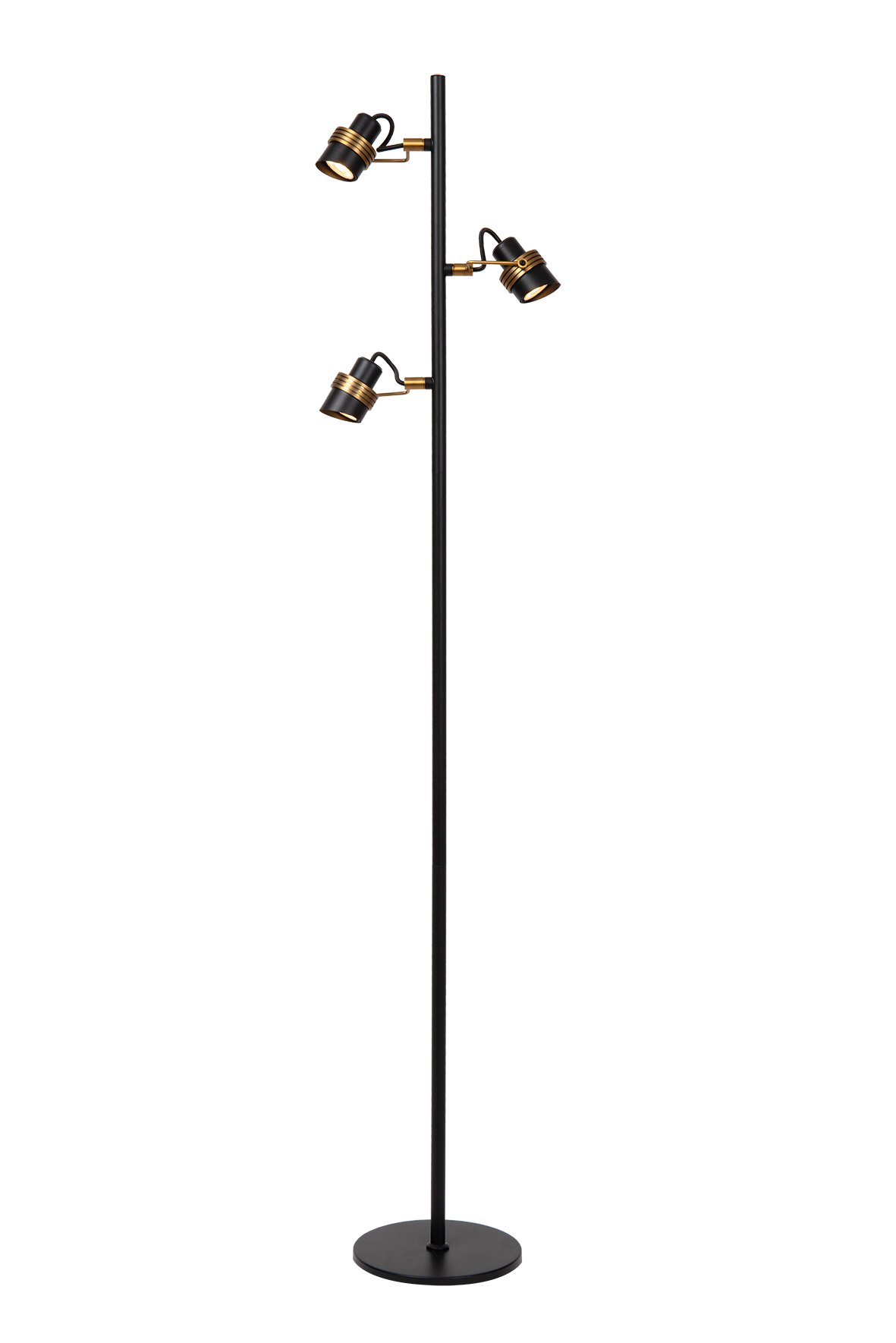 Lampadaire Lucide Tundran 3xGU10 H150cm,noir