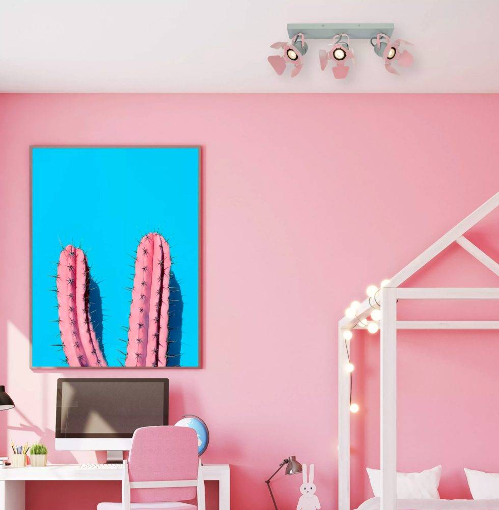 Spot Lucide Picto 3xGU10,rose – Image 3