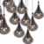 Suspension barre Lucide Tears 16xG4/1.5w (3000k) 102cm,noir