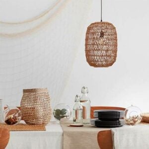 Suspension BORA (D40cm) en matière naturelle