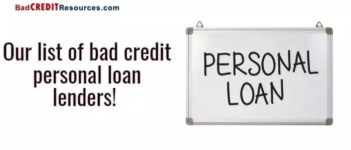 bad credit personal loan bad credit personal loan lenders