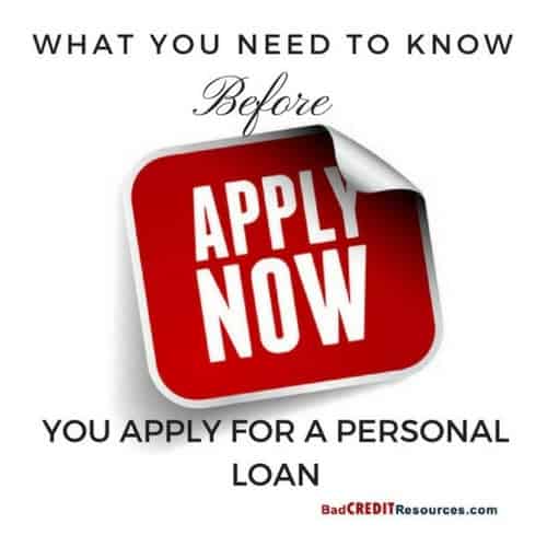 what you should know BEFORE you apply for a bad credit personal loan