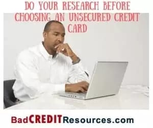 bad credit credit cards unsecured