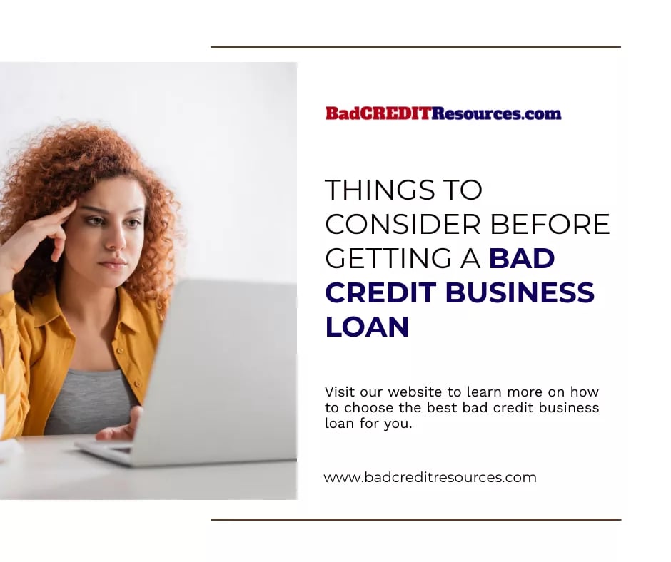 Bad credit business loan