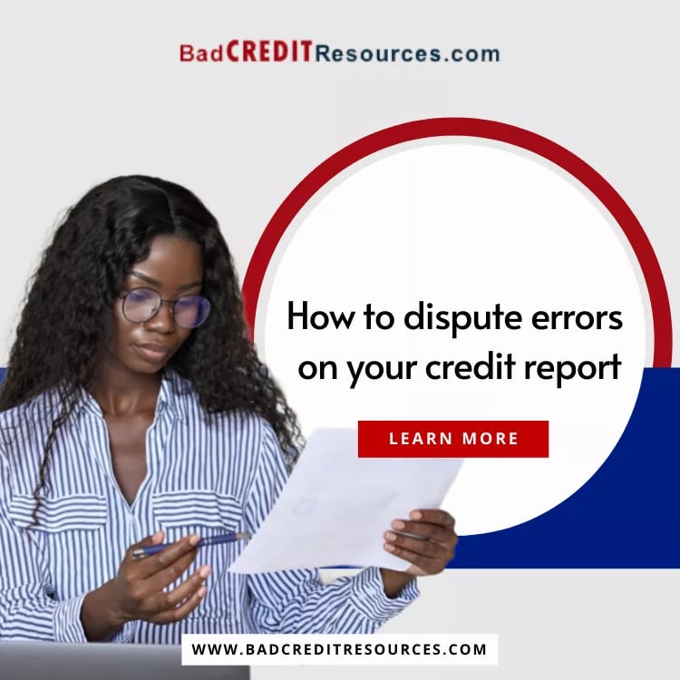 dispute errors on your credit report