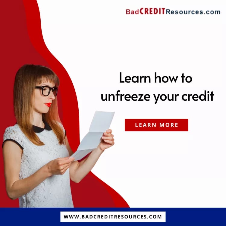 how to unfreeze your credit