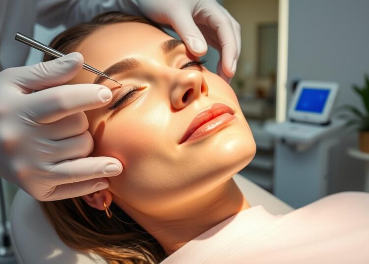 Thread lift technique for non surgical facelift