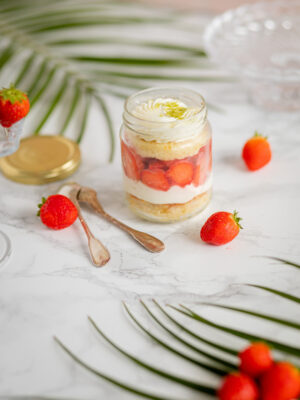 Fraisier en bocal