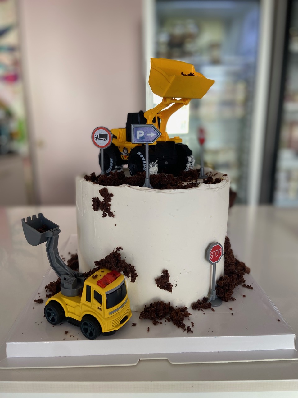 Gâteau Camions de Chantier
