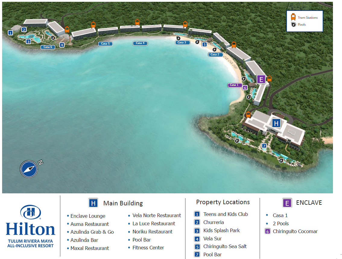 Hilton Tulum Resort Map