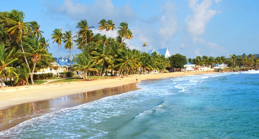 Magdalena Grand Beach windsurfing in Tobago