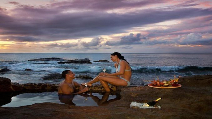 Cap Maison - Couple at Rock Pool Valentine's Day Romantic Getaway