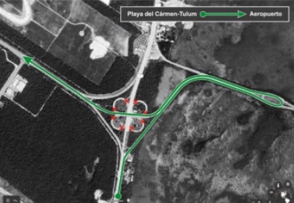 Cancun Airport cloverleaf