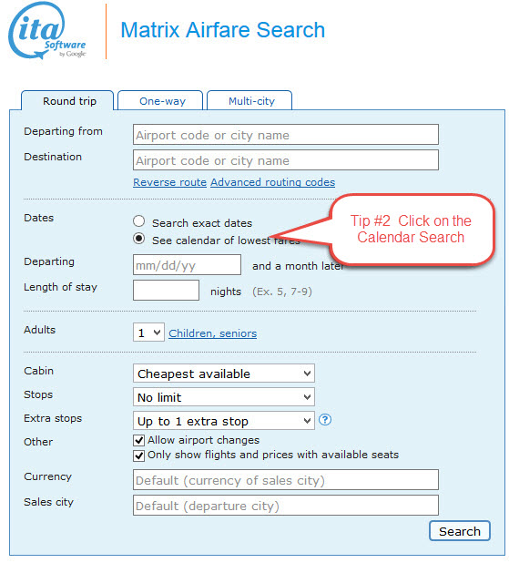 ITA - Calendar Search