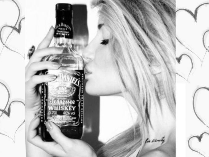 Bottle of Jack on the Beach