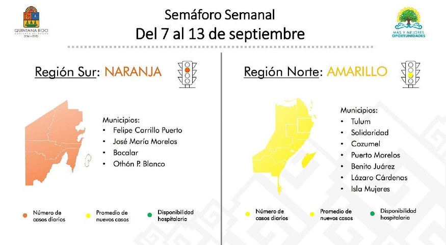 Orange vs yellow for travel to Cancun during covid