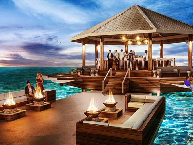 Sandals Tiki Bar at Sunset