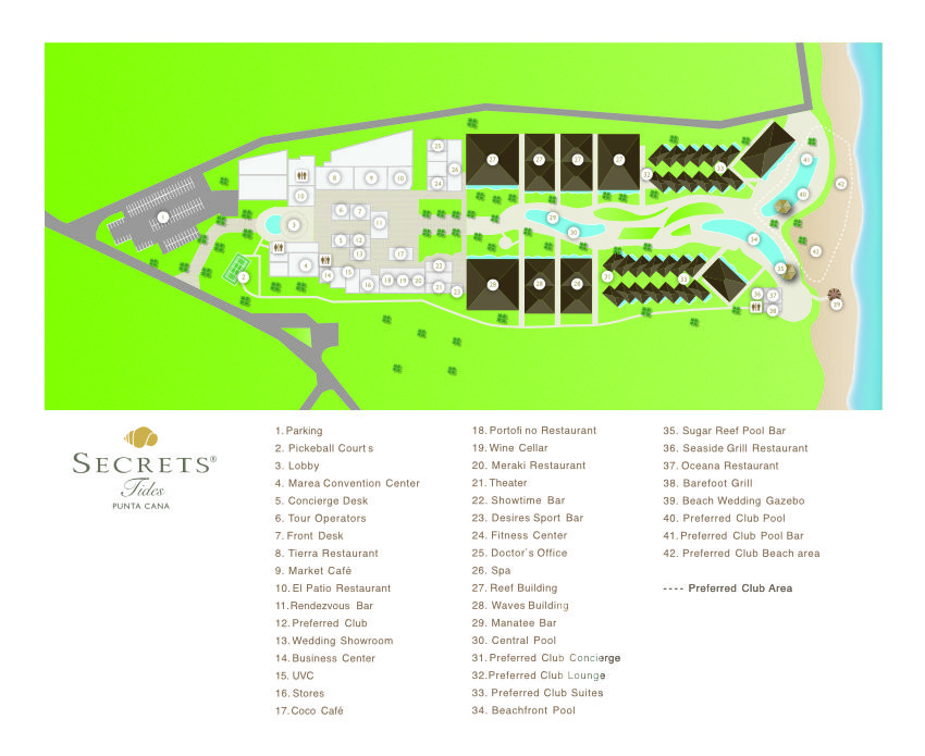 Secrets Tides Punta Cana ResortMap