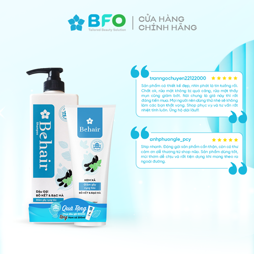 Review dg kx behair bồ kết bạc hà