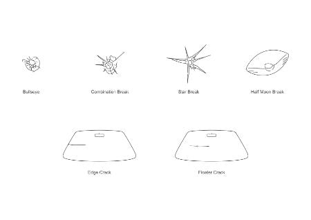 repairable-windshield-damage Examples of repairable windshield damage