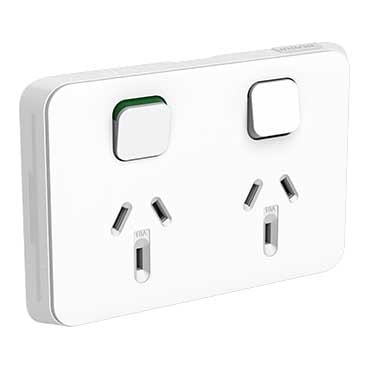 Power point double iconic white replace supply and install - Image 2