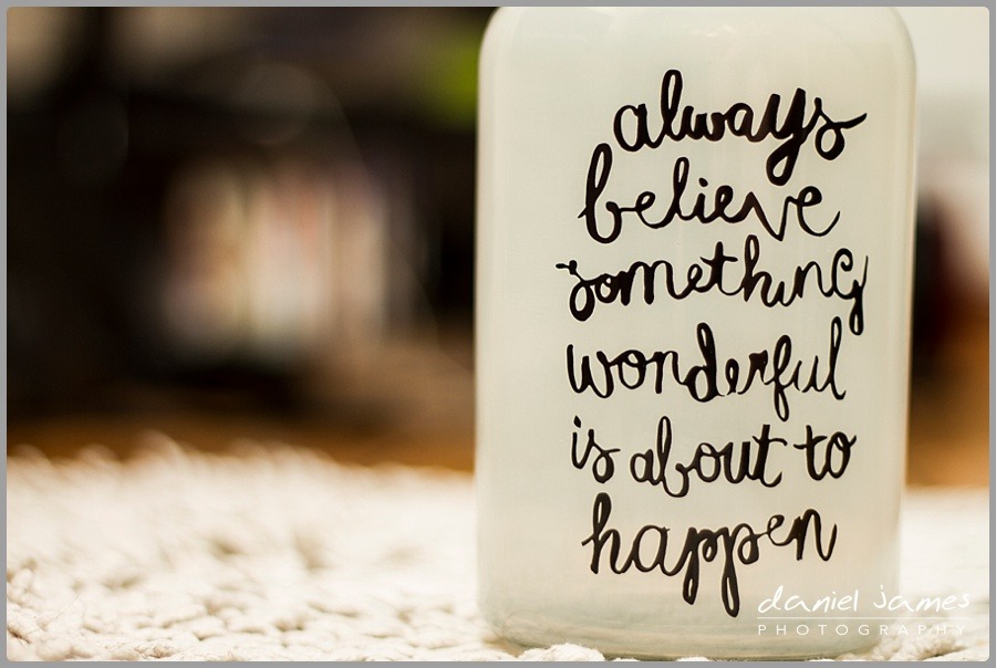 always believe quote vase glass jar