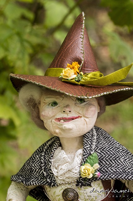 closeup witch puppet