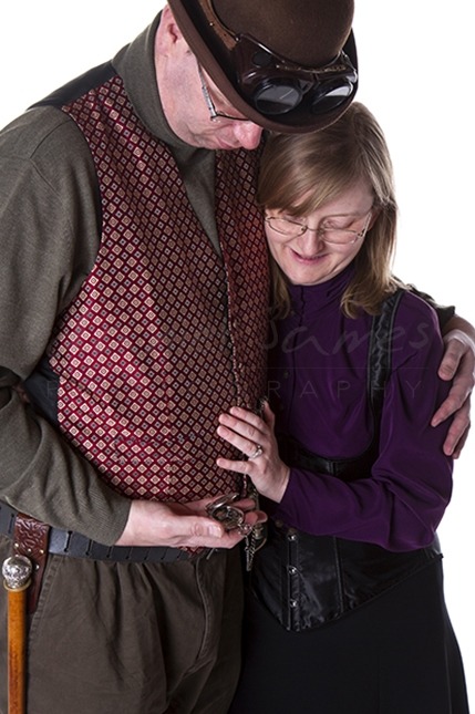 engagement portrait steampunk