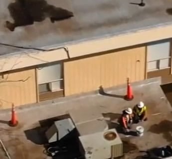 roofing contractor Tucson regularly scheduled roof maintenance being done