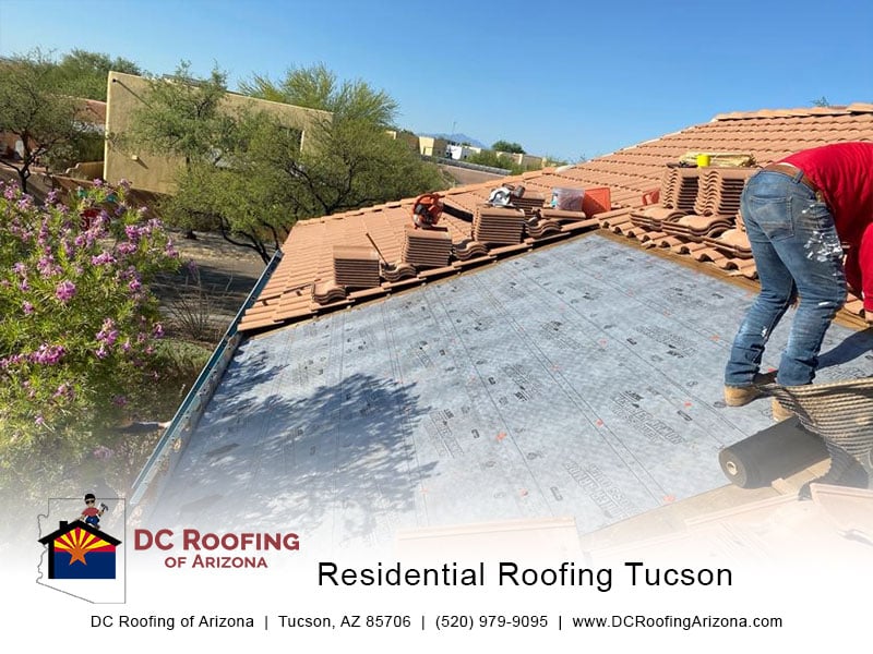 Residential-Roofing-Tucson Tucson's favorite roofing contractor at work - DC Roofing of Arizona