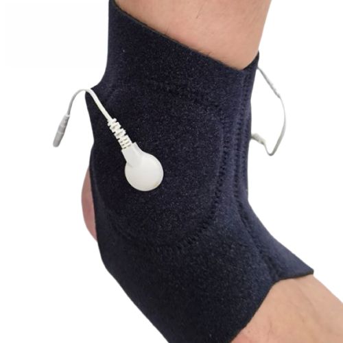 Tobillera conductiva con electrodos conductibles