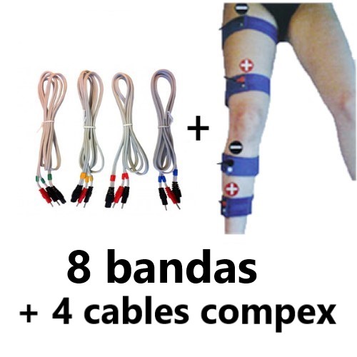 8 bandas + cables para compex
