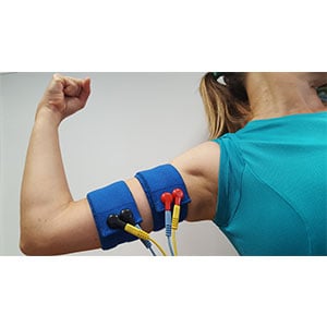 4 cintas elásticas de electroestimulación para gemelos, antebrazos y brazos