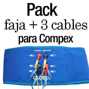 faja + 3 cables para compex