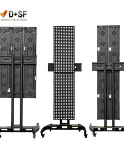 Soporte vertical con ruedas para lamparas luz roja